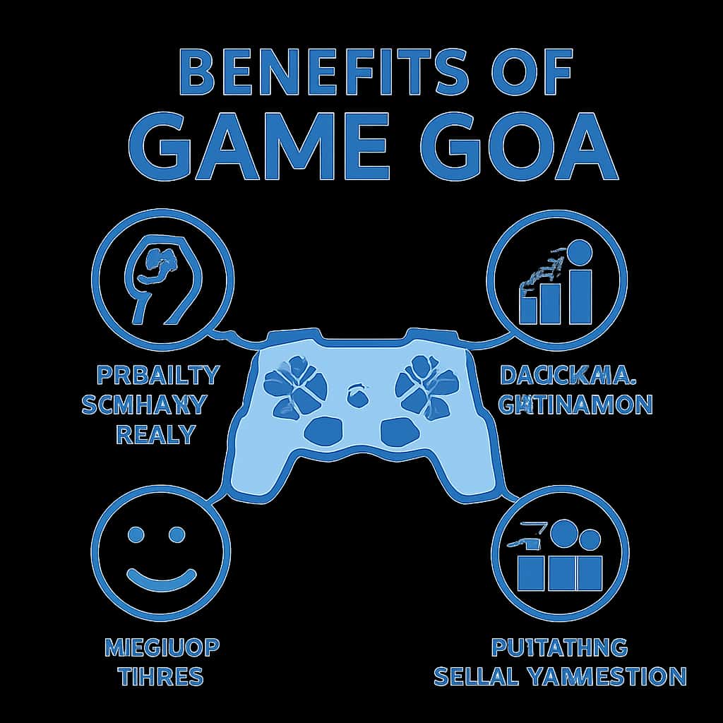 An educational illustration on the benefits of Game Goa.