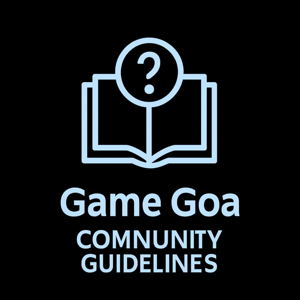 A professional badge symbolizing Game Goa Community Guidelines.
