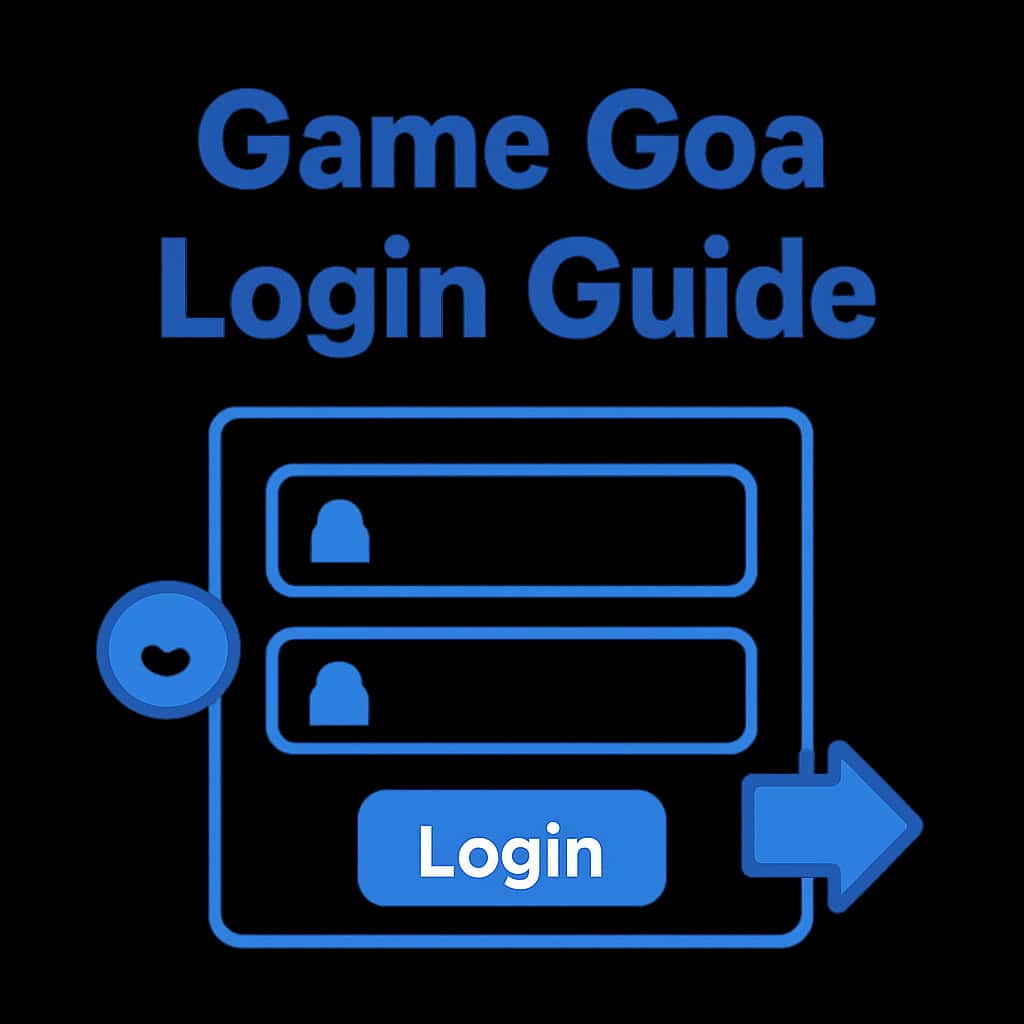 An educational diagram illustrating the login steps for Game Goa.
