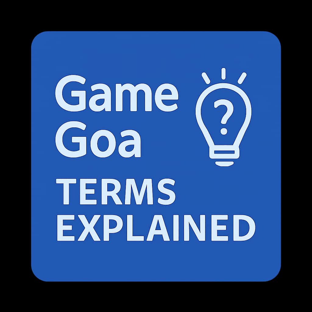 Badge icon summarizing Game Goa terms.