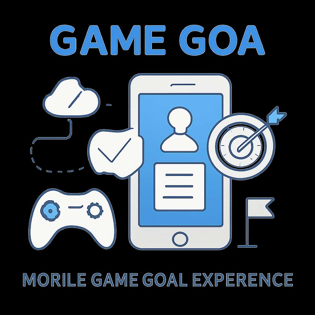 An educational diagram outlining features of the Mobile Game Goa Experience.